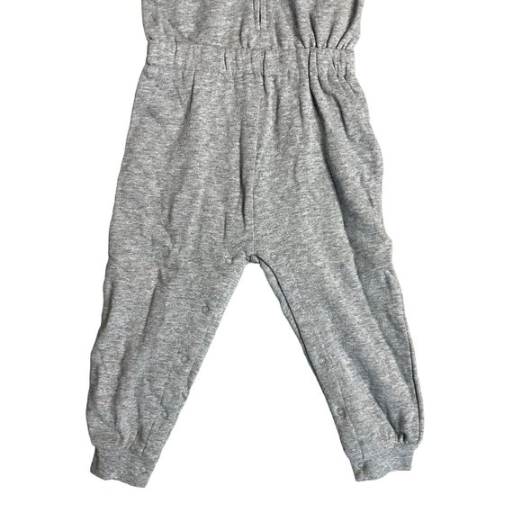 Habitual Kid Jumpsuit Baby 18 Month Gray Hoodie Long Sleeve Pantsuit Half Zip - Picture 2 of 5